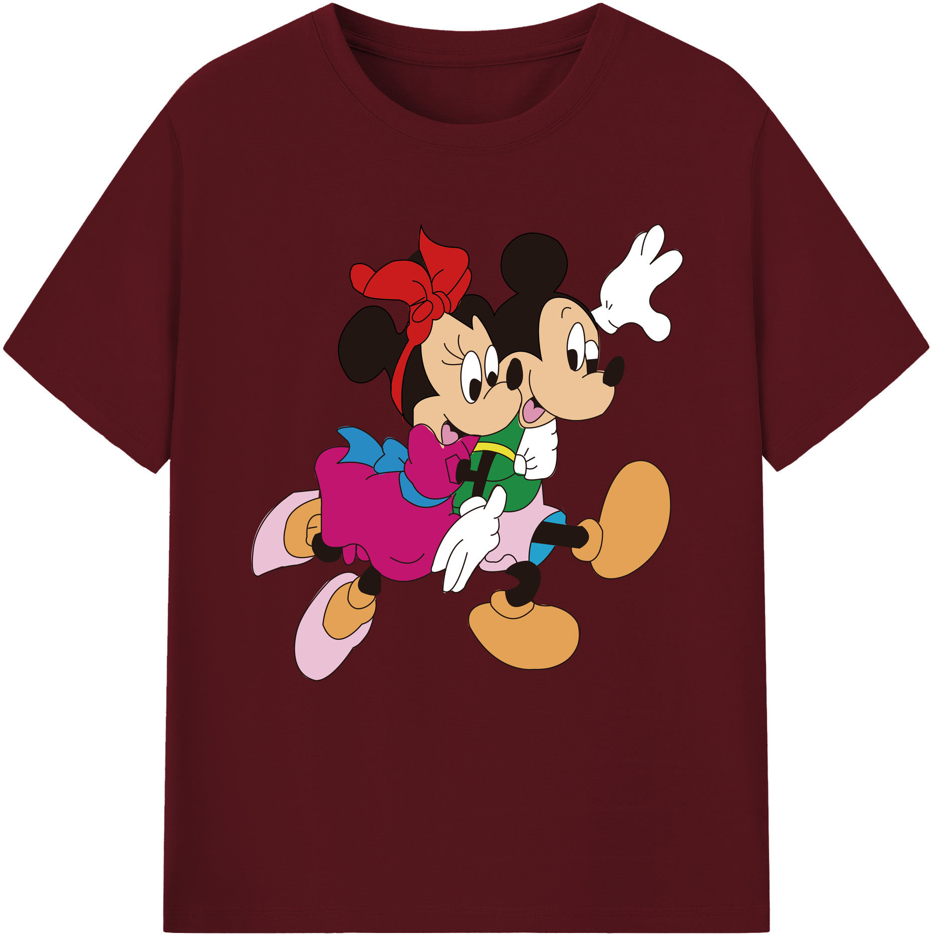 （画像用） ミッキーマウス Mickey Mouse 綿100％半袖Tシャツ（フロントプリント）